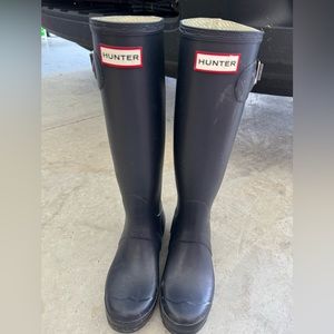 Women's Hunter Tall Navy Boots